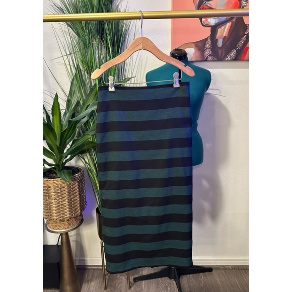Mango Striped Midi Pencil Skirt - US Size 6 - Picture 1 of 11